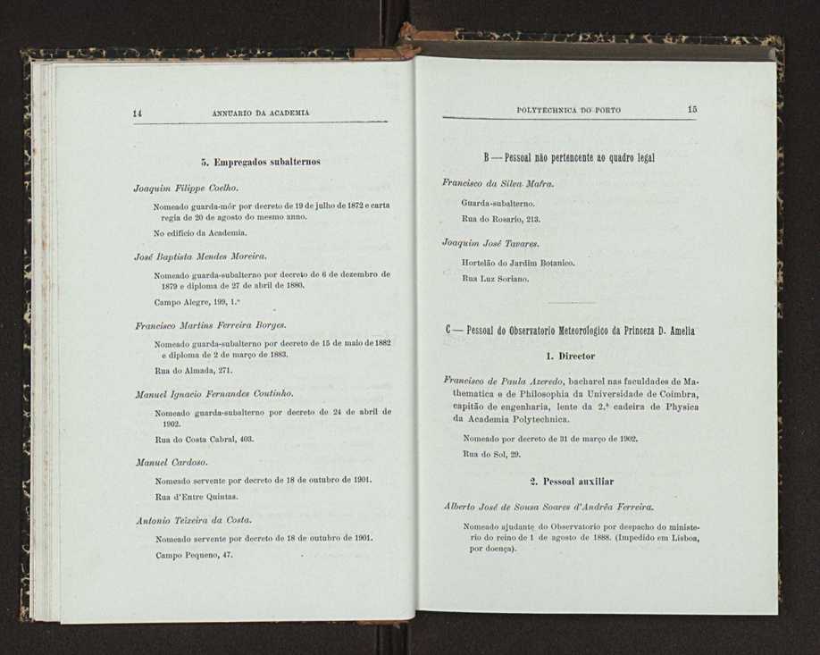 Annuario da Academia Polytechnica do Porto. A. 26 (1902-1903) / Ex. 2 14