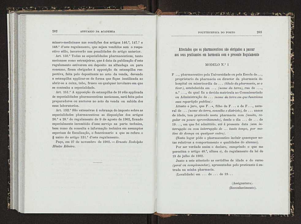 Annuario da Academia Polytechnica do Porto. A. 26 (1902-1903) / Ex. 2 149