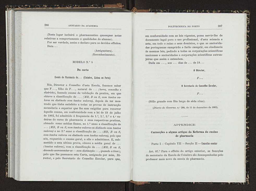 Annuario da Academia Polytechnica do Porto. A. 26 (1902-1903) / Ex. 2 151
