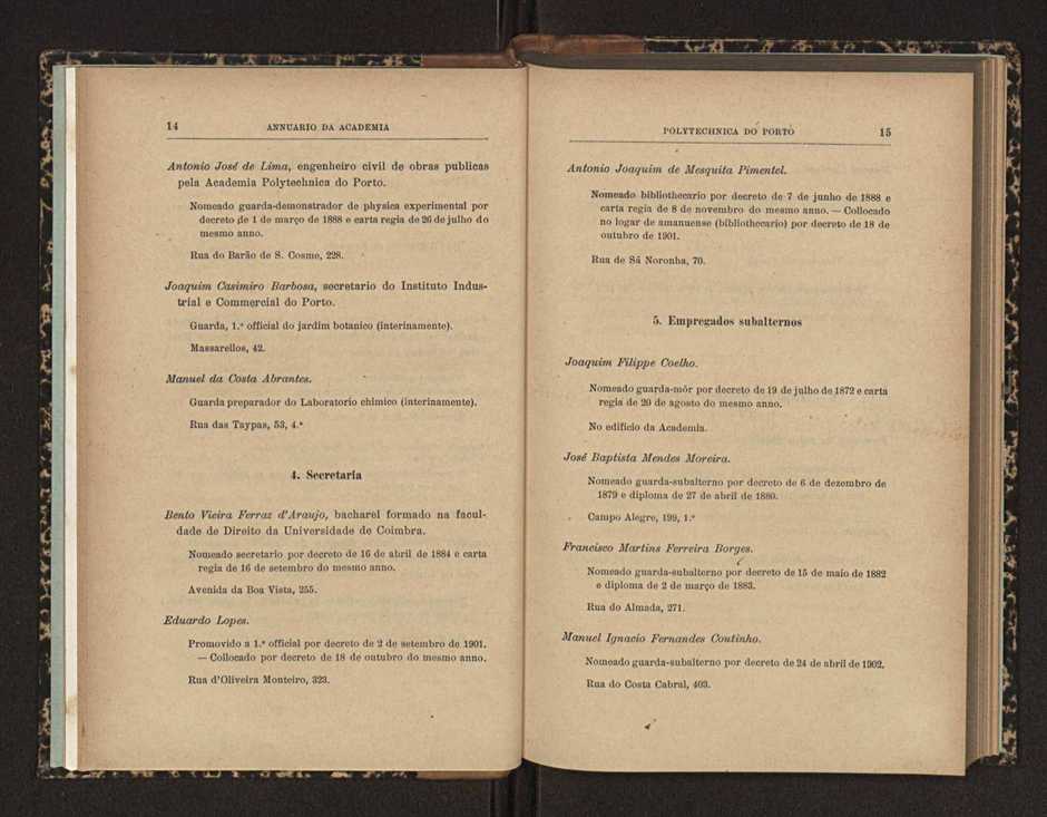 Annuario da Academia Polytechnica do Porto. A. 27 (1903-1904) / Ex. 2 14