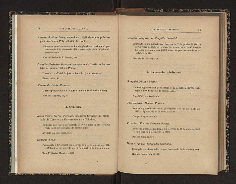 Annuario da Academia Polytechnica do Porto. A. 27 (1903-1904) / Ex. 2 14