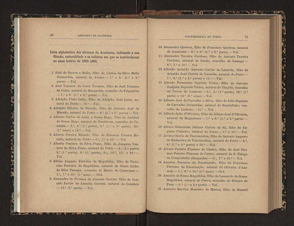 Annuario da Academia Polytechnica do Porto. A. 27 (1903-1904) / Ex. 2 27