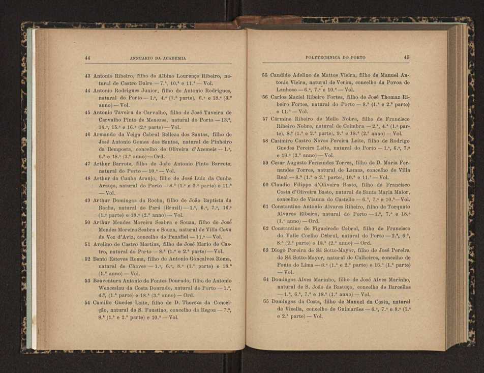 Annuario da Academia Polytechnica do Porto. A. 27 (1903-1904) / Ex. 2 29