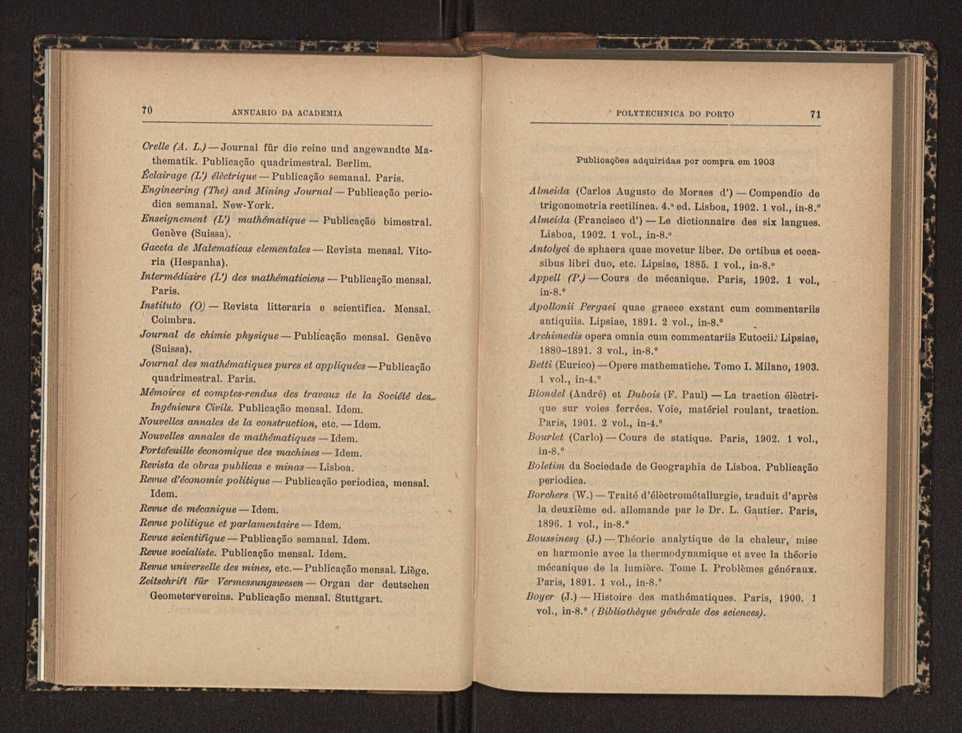 Annuario da Academia Polytechnica do Porto. A. 27 (1903-1904) / Ex. 2 43