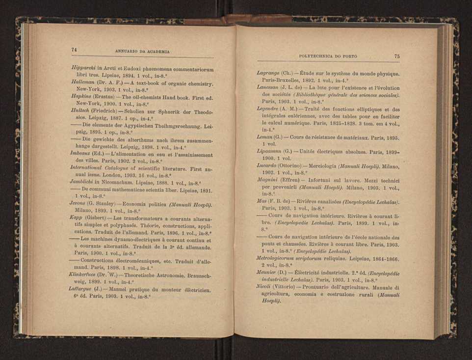 Annuario da Academia Polytechnica do Porto. A. 27 (1903-1904) / Ex. 2 45