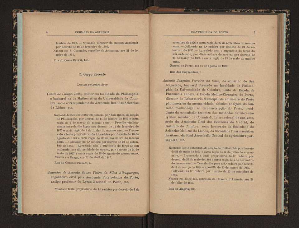 Annuario da Academia Polytechnica do Porto. A. 28 (1904-1905) / Ex. 2 6