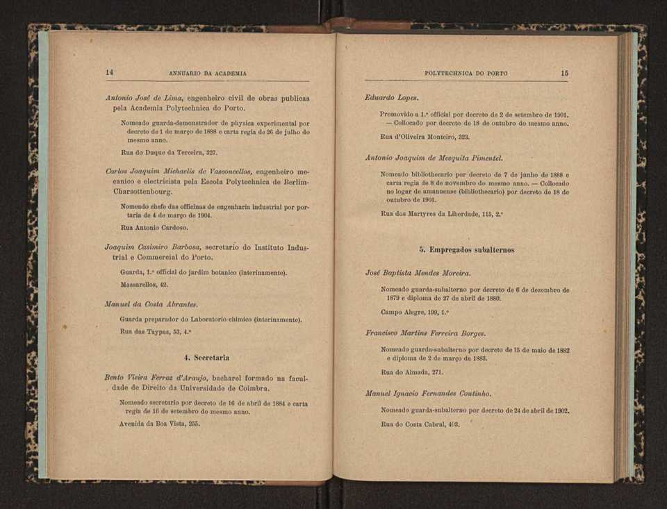 Annuario da Academia Polytechnica do Porto. A. 28 (1904-1905) / Ex. 2 11