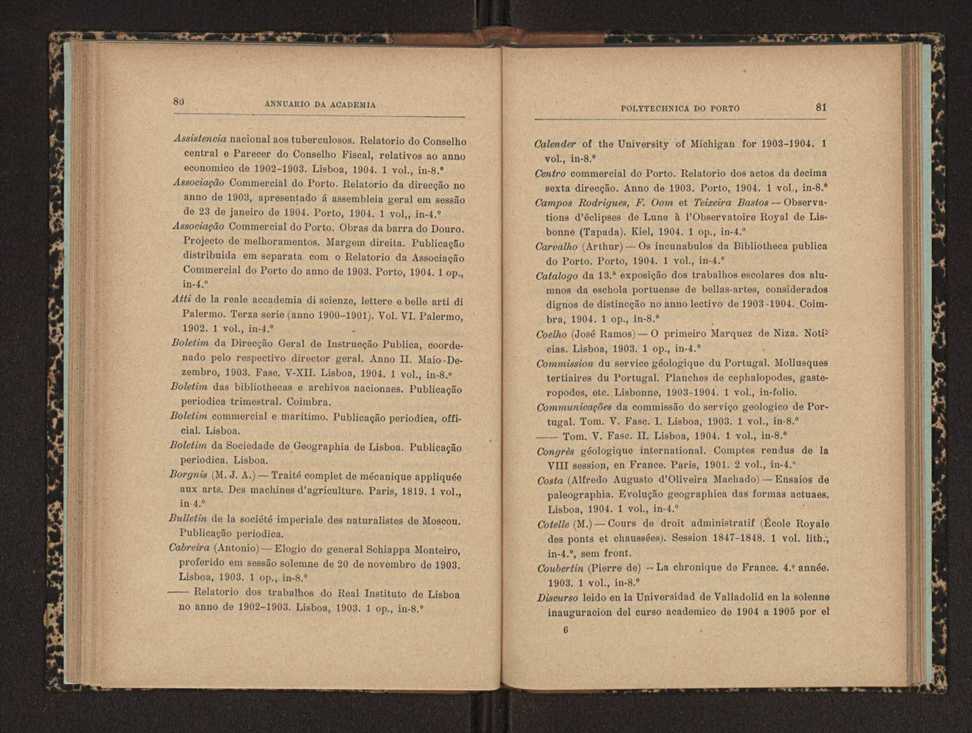 Annuario da Academia Polytechnica do Porto. A. 28 (1904-1905) / Ex. 2 45