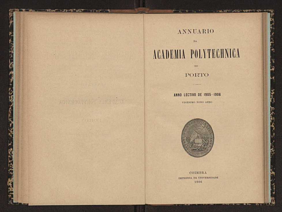Annuario da Academia Polytechnica do Porto. A. 29 (1905-1906) / Ex. 2 2