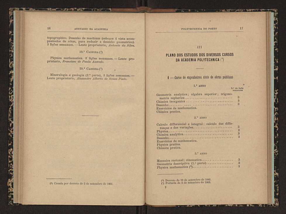 Annuario da Academia Polytechnica do Porto. A. 29 (1905-1906) / Ex. 2 11