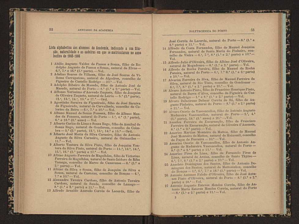 Annuario da Academia Polytechnica do Porto. A. 29 (1905-1906) / Ex. 2 19