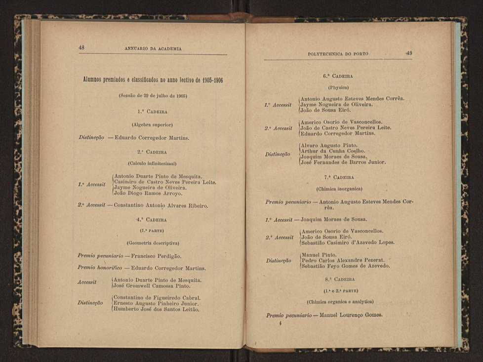 Annuario da Academia Polytechnica do Porto. A. 29 (1905-1906) / Ex. 2 27