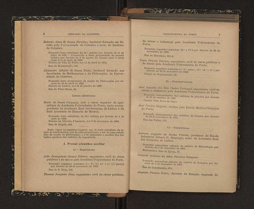Annuario da Academia Polytechnica do Porto. A. 30 (1906-1907) / Ex. 2 7
