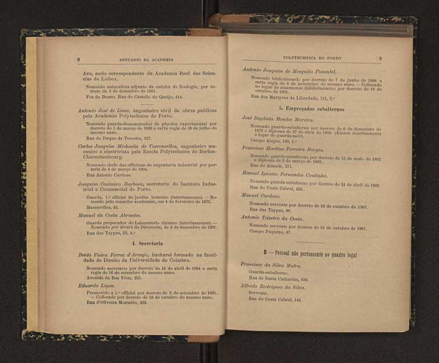 Annuario da Academia Polytechnica do Porto. A. 30 (1906-1907) / Ex. 2 8