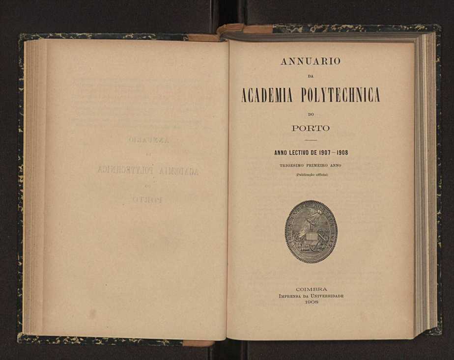 Annuario da Academia Polytechnica do Porto. A. 31 (1907-1908) / Ex. 2 2