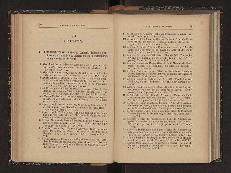 Annuario da Academia Polytechnica do Porto. A. 31 (1907-1908) / Ex. 2 18