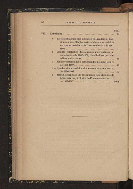 Annuario da Academia Polytechnica do Porto. A. 31 (1907-1908) / Ex. 2 30
