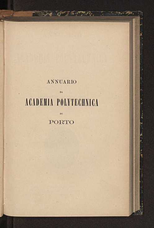 Annuario da Academia Polytechnica do Porto. A. 32 (1908-1909) / Ex. 2 1