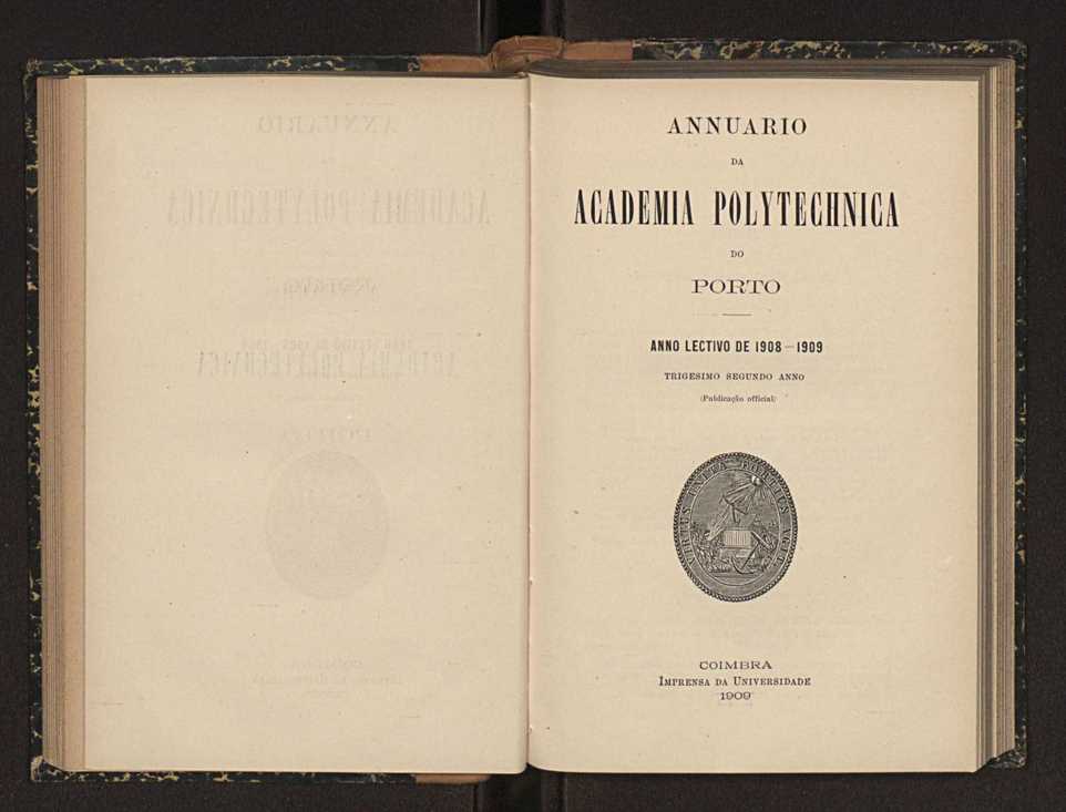 Annuario da Academia Polytechnica do Porto. A. 32 (1908-1909) / Ex. 2 2