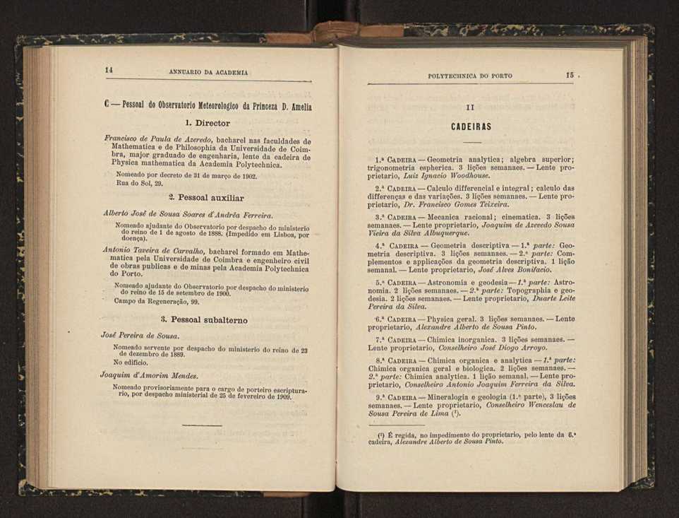 Annuario da Academia Polytechnica do Porto. A. 32 (1908-1909) / Ex. 2 8