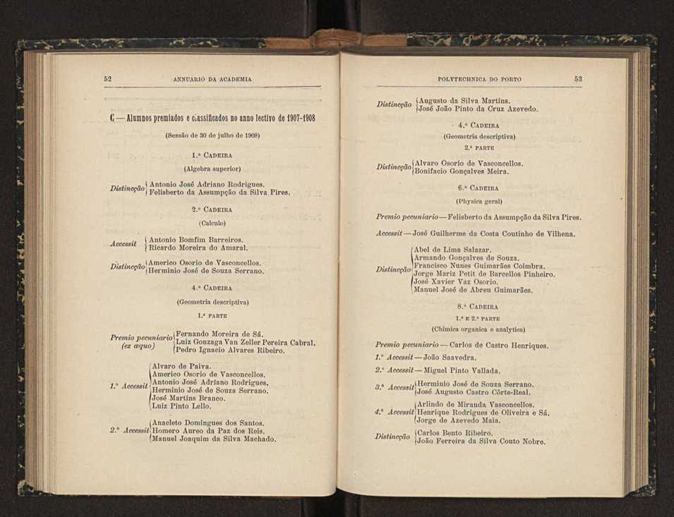 Annuario da Academia Polytechnica do Porto. A. 32 (1908-1909) / Ex. 2 28