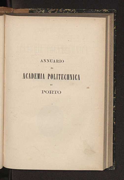 Annuario da Academia Polytechnica do Porto. A. 33 (1909-1910) / Ex. 2 1
