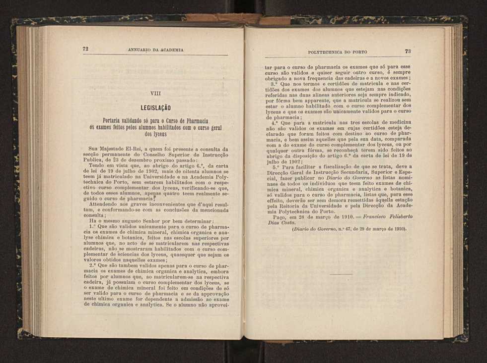 Annuario da Academia Polytechnica do Porto. A. 33 (1909-1910) / Ex. 2 39