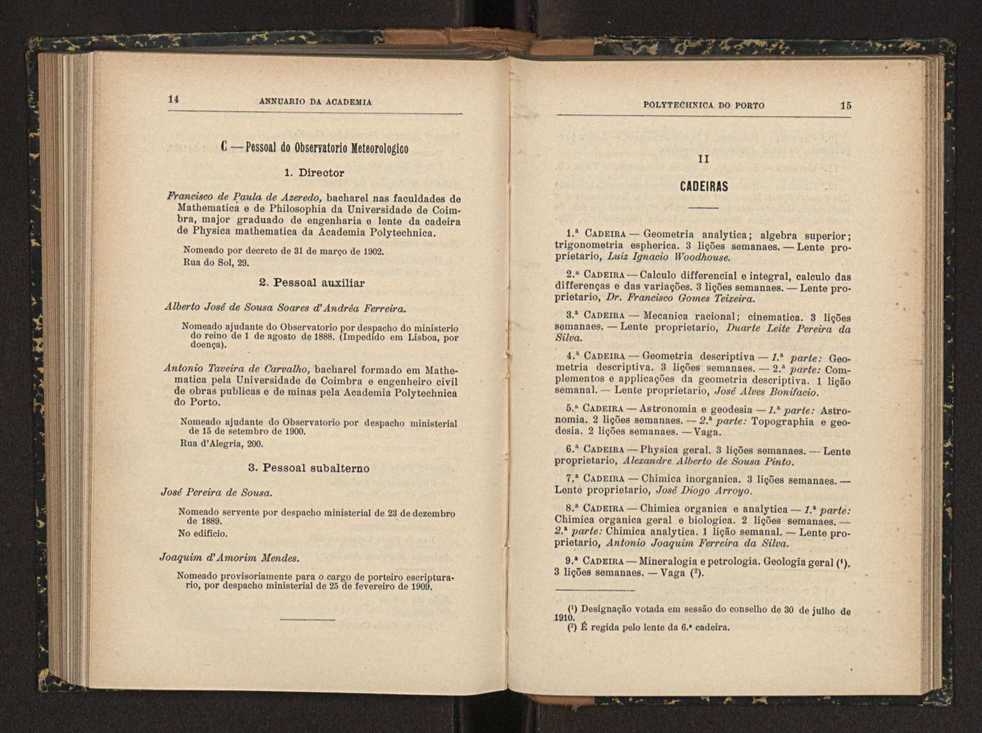 Annuario da Academia Polytechnica do Porto. A. 34 (1910-1911) / Ex. 2 8