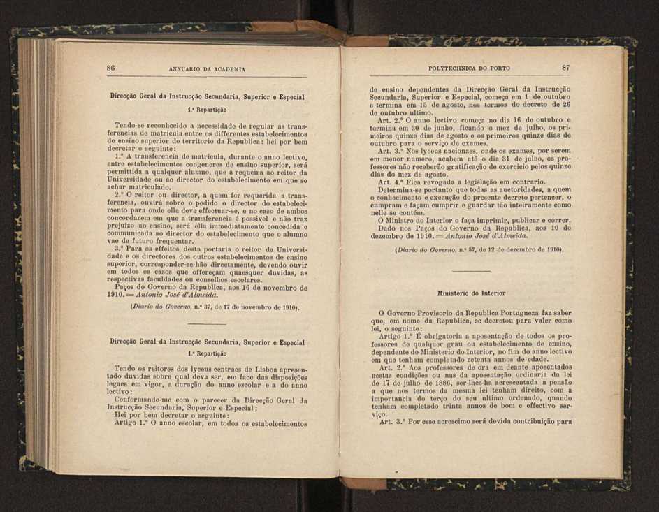 Annuario da Academia Polytechnica do Porto. A. 34 (1910-1911) / Ex. 2 45