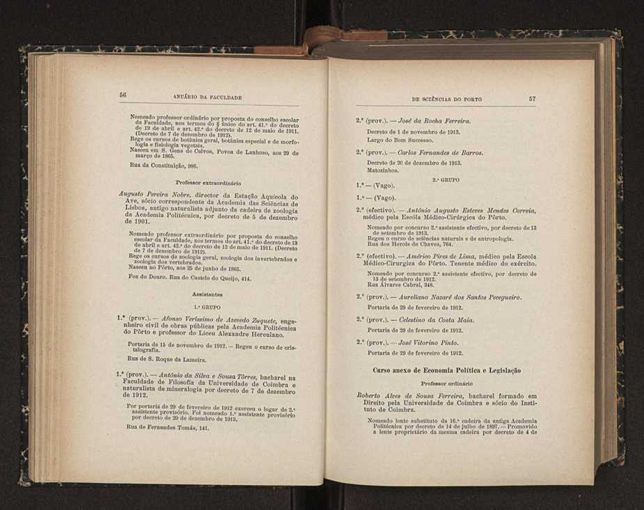 Anurio da Faculdade de Scincias da Universidade do Porto : (antiga Academia Politcnica). 1911/1912 - 1913/1914 / Ex. 2 61