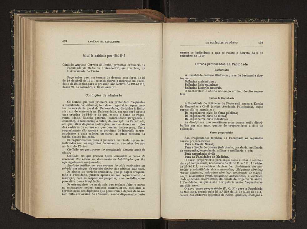 Anurio da Faculdade de Scincias da Universidade do Porto : (antiga Academia Politcnica). 1911/1912 - 1913/1914 / Ex. 2 253