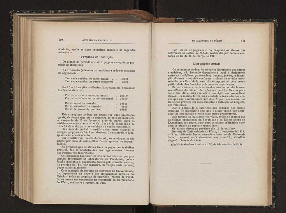 Anurio da Faculdade de Scincias da Universidade do Porto : (antiga Academia Politcnica). 1911/1912 - 1913/1914 / Ex. 2 254