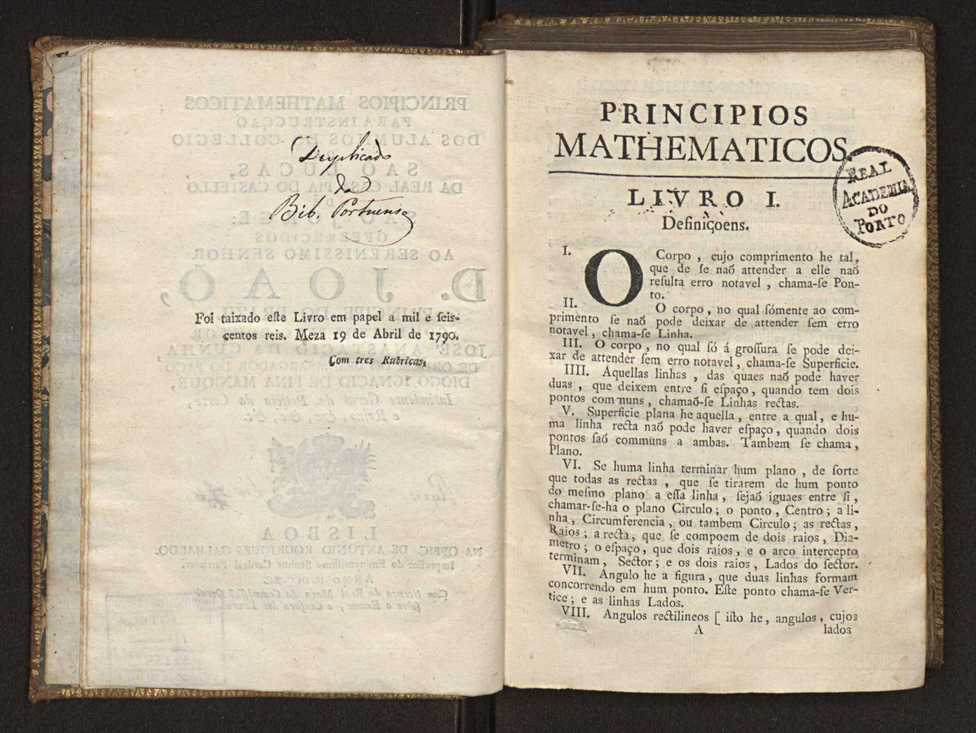 Principios mathematicos para instruca dos alumnos do Collegio de So Lucas, da Real Casa Pia do Castello de Sa Jorge ... 5