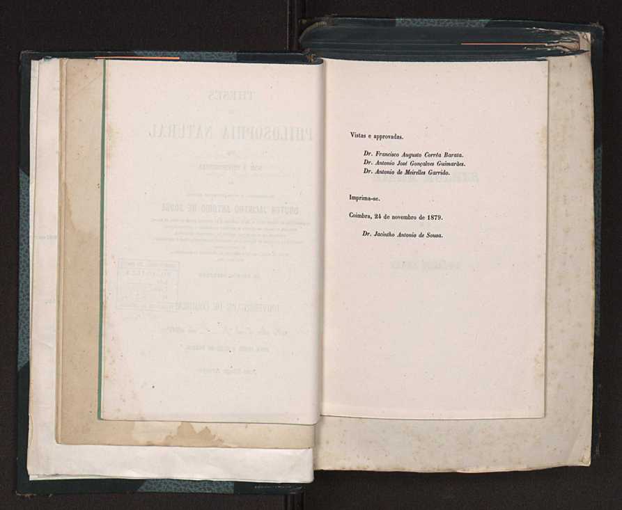 Theses de philosophia natural:que sob a presidencia do... Doutor Jacintho Antonio de Sousa 4