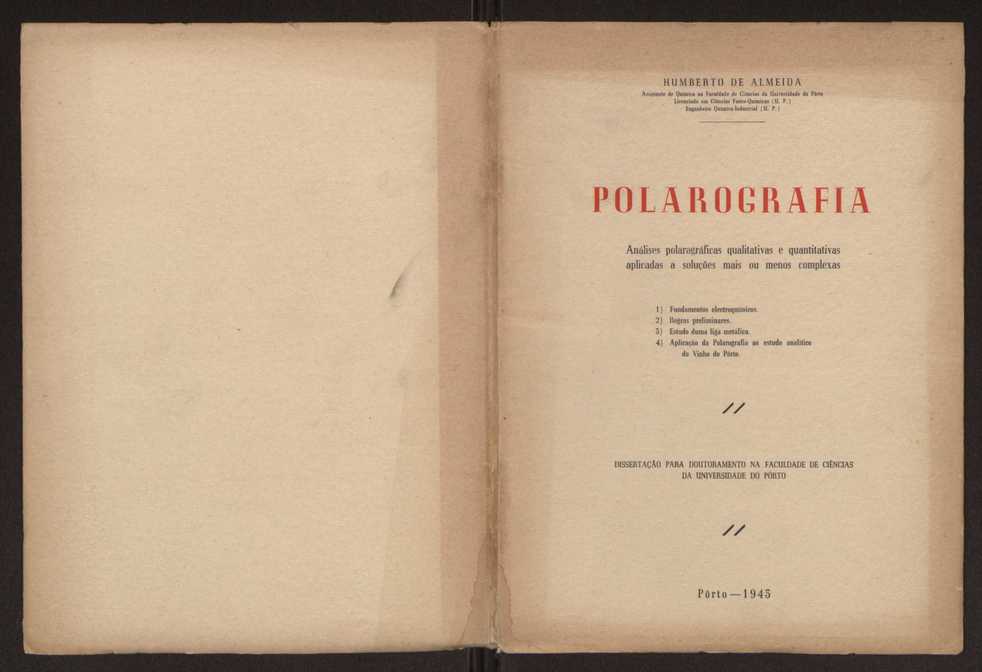 Polarografia�:�an�lises polarogr�ficas qualitativas e quantitativas aplicadas a solu��es mais ou menos complexas 1
