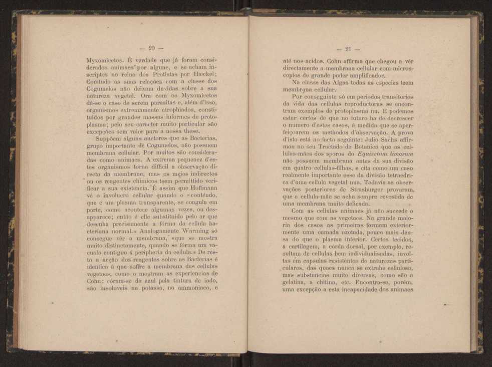 Oreino dos protistas:apreciao da legitimidade d'esta hypothese na classificao dos seres organicos 12