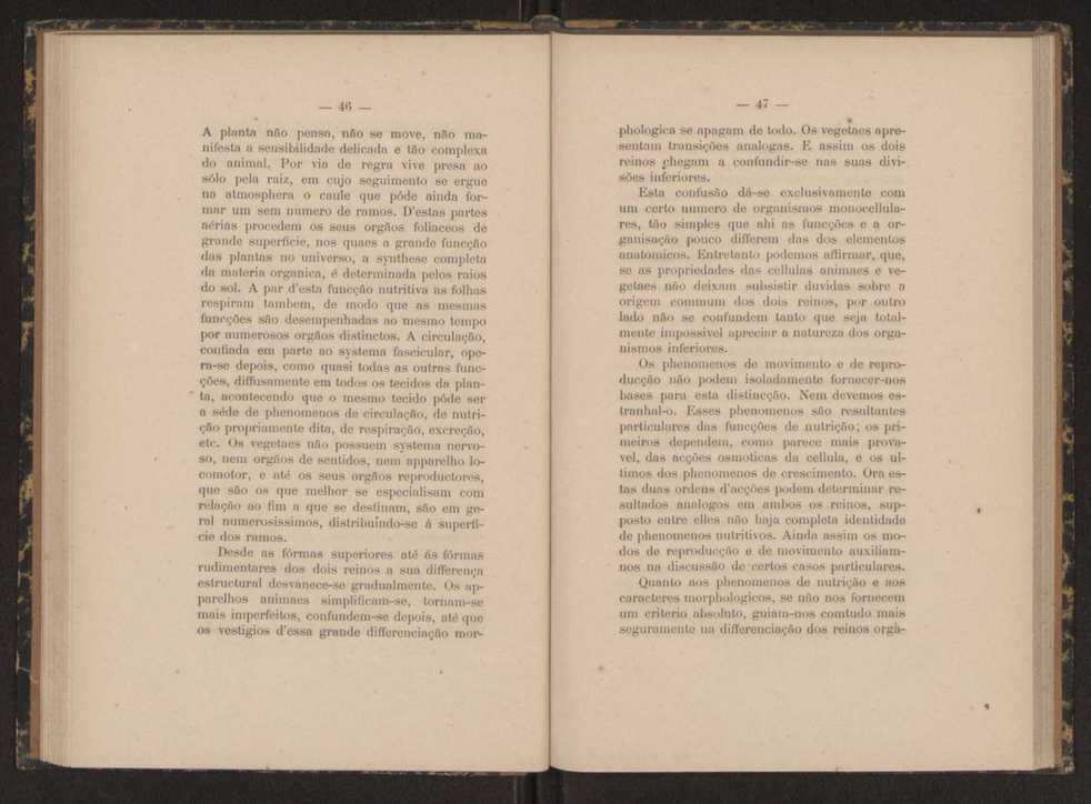 Oreino dos protistas:apreciao da legitimidade d'esta hypothese na classificao dos seres organicos 25