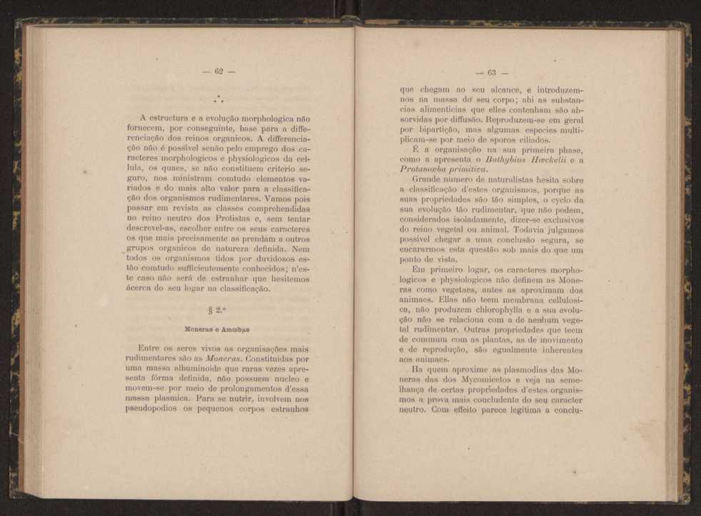 Oreino dos protistas:apreciao da legitimidade d'esta hypothese na classificao dos seres organicos 33