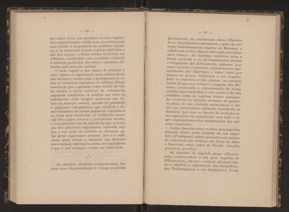 Oreino dos protistas:apreciao da legitimidade d'esta hypothese na classificao dos seres organicos 36