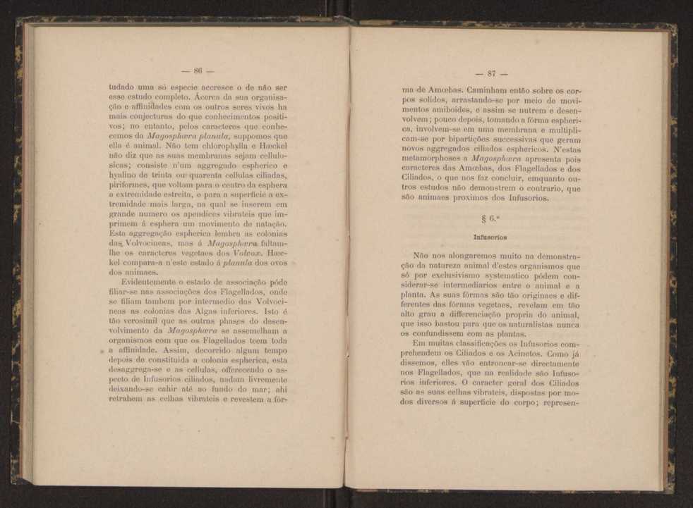 Oreino dos protistas:apreciao da legitimidade d'esta hypothese na classificao dos seres organicos 45