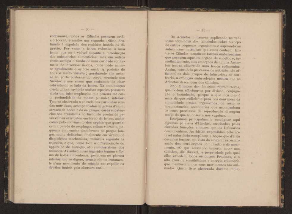 Oreino dos protistas:apreciao da legitimidade d'esta hypothese na classificao dos seres organicos 47