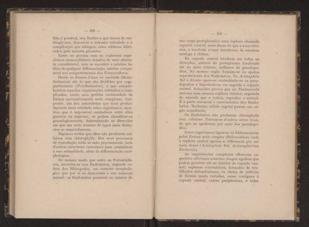 Oreino dos protistas:apreciao da legitimidade d'esta hypothese na classificao dos seres organicos 56