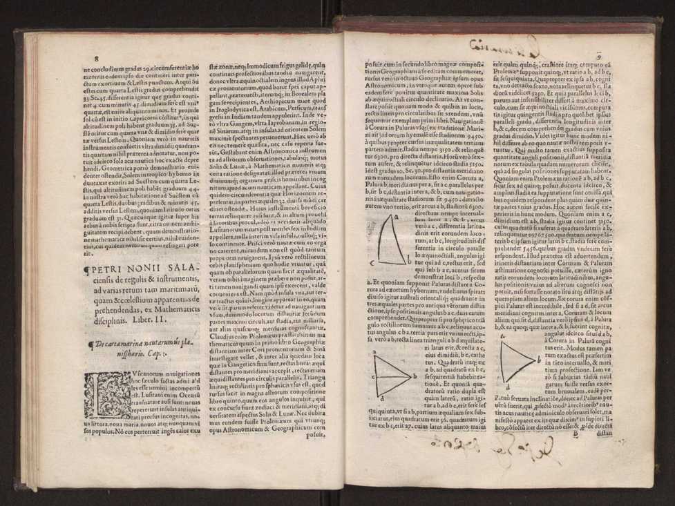 Petri Nonii Salaciensis de arte atque ratione navigandi libri duo. Eiusdem in theoricas planetarum Georgij Purbachij annotationes, & in problema mechanicum Aristotelis de motu navigij ex remis annotatio una. Eiusdem de erratis Orontij Finoei liber unus. Eiusdem de crepusculis lib. I cum libello Allacen de causis crepusculorumDe arte atque ratione navigandi libri duo 14