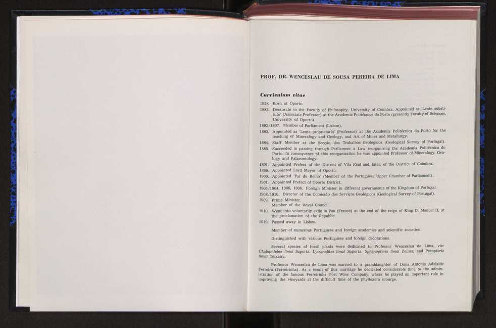 Anais da Faculdade de Cincias : supplement to volume 64 (1983) : special volume in honour of Wenceslau de Lima, palaeobotanist and statesman (1858-1919) 6