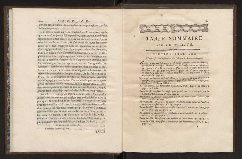 Description des octants et sextants anglois, ou quarts de cercle a reflection, avec la maniere de servir de ces instrumens, pour prendre toutes sortes de distances angulaires, tant sur mer que sur terre : prcde d'un mmoire sur une nouvelle construction de ces instrumens; et suivie d'un appendix, contenant la description et les avantages d'un double-sextant nouveau 7