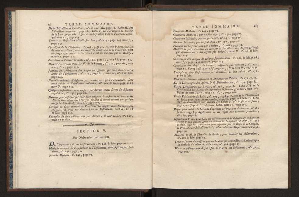 Description des octants et sextants anglois, ou quarts de cercle a reflection, avec la maniere de servir de ces instrumens, pour prendre toutes sortes de distances angulaires, tant sur mer que sur terre : prcde d'un mmoire sur une nouvelle construction de ces instrumens; et suivie d'un appendix, contenant la description et les avantages d'un double-sextant nouveau 9