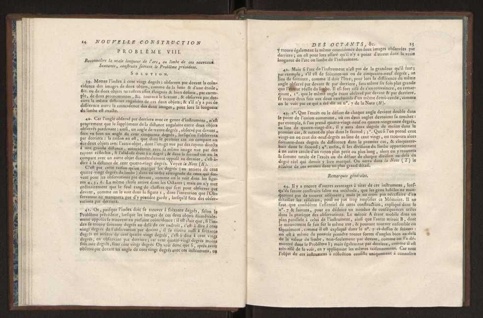 Description des octants et sextants anglois, ou quarts de cercle a reflection, avec la maniere de servir de ces instrumens, pour prendre toutes sortes de distances angulaires, tant sur mer que sur terre : prcde d'un mmoire sur une nouvelle construction de ces instrumens; et suivie d'un appendix, contenant la description et les avantages d'un double-sextant nouveau 18