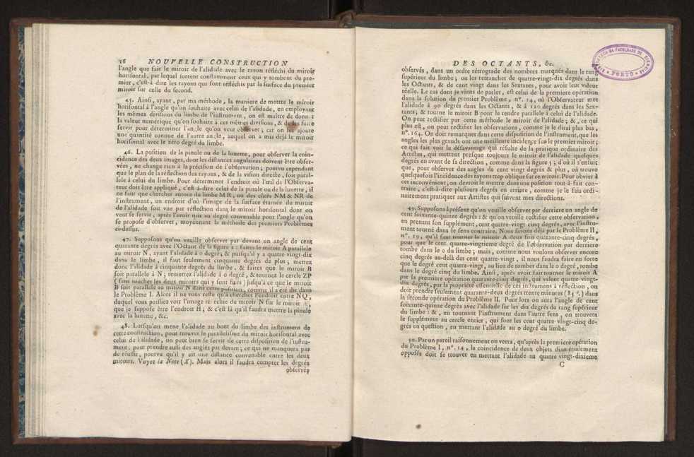 Description des octants et sextants anglois, ou quarts de cercle a reflection, avec la maniere de servir de ces instrumens, pour prendre toutes sortes de distances angulaires, tant sur mer que sur terre : prcde d'un mmoire sur une nouvelle construction de ces instrumens; et suivie d'un appendix, contenant la description et les avantages d'un double-sextant nouveau 19