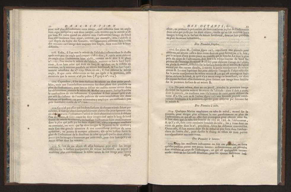 Description des octants et sextants anglois, ou quarts de cercle a reflection, avec la maniere de servir de ces instrumens, pour prendre toutes sortes de distances angulaires, tant sur mer que sur terre : prcde d'un mmoire sur une nouvelle construction de ces instrumens; et suivie d'un appendix, contenant la description et les avantages d'un double-sextant nouveau 27