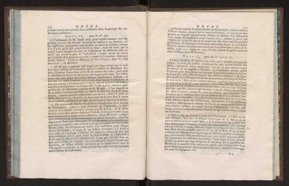 Description des octants et sextants anglois, ou quarts de cercle a reflection, avec la maniere de servir de ces instrumens, pour prendre toutes sortes de distances angulaires, tant sur mer que sur terre : prcde d'un mmoire sur une nouvelle construction de ces instrumens; et suivie d'un appendix, contenant la description et les avantages d'un double-sextant nouveau 87